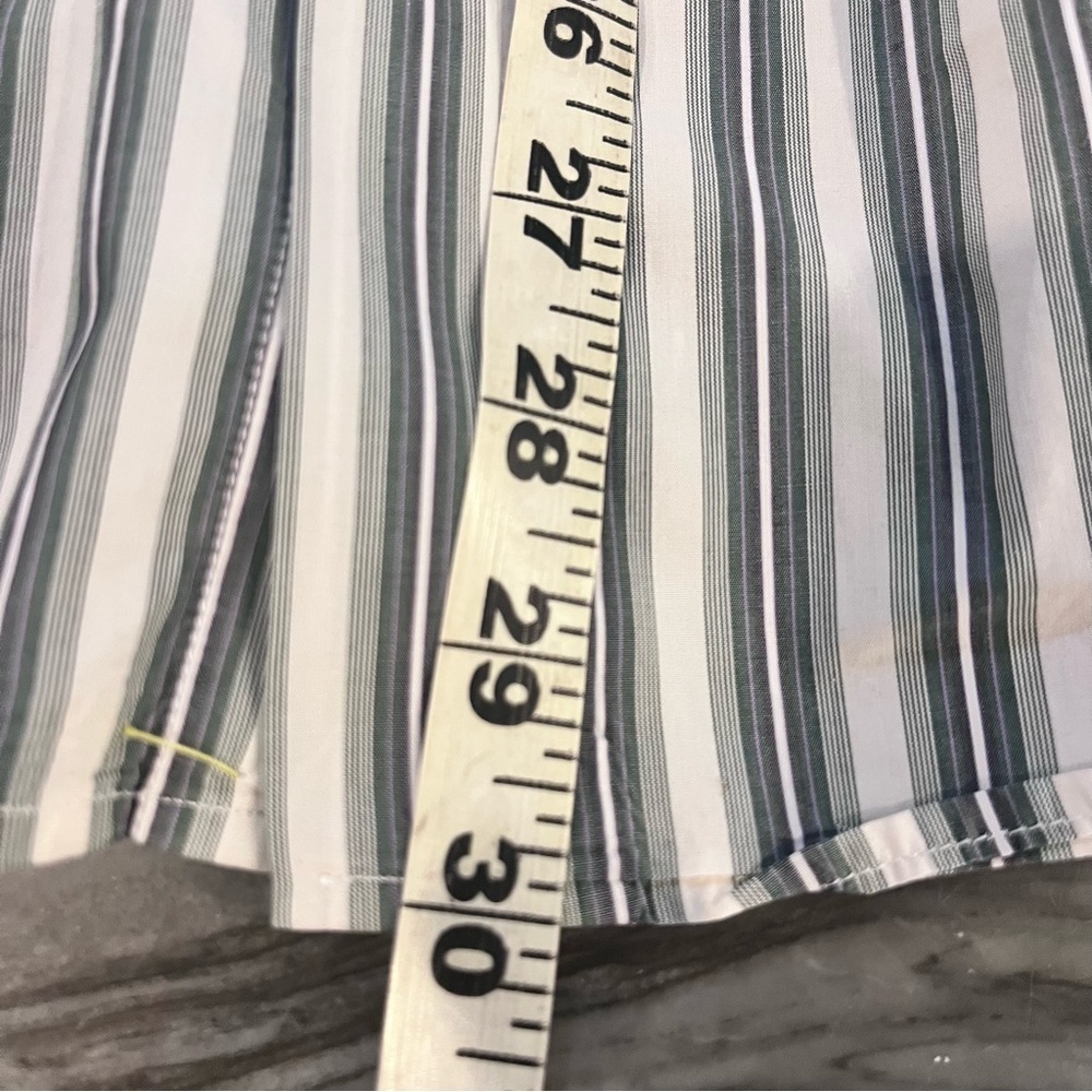 Two Flowers Striped Cotton Shirt XXL Made in Italy - Picture 8 of 10